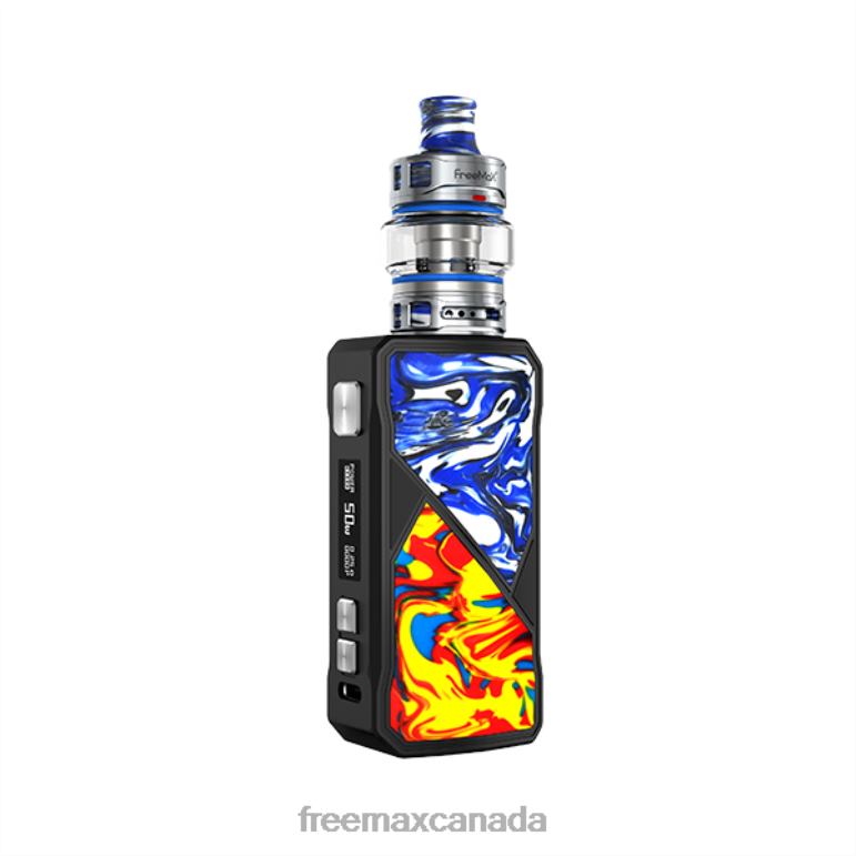 Yellow-Blue FreeMAX vape price - 082HP69 FreeMAX MAXUS 50W KIT